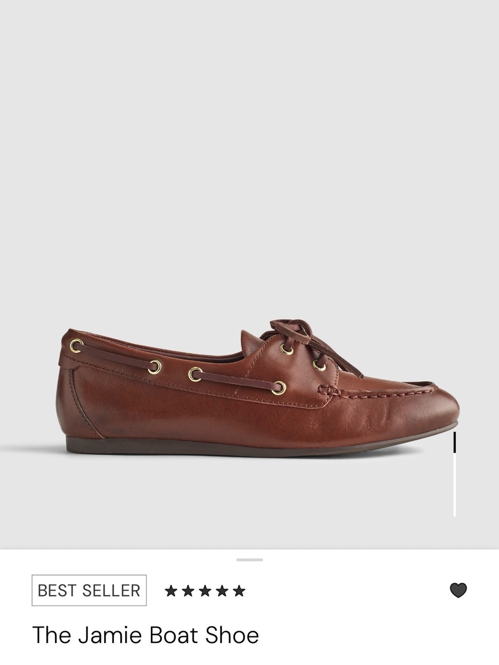 MADEWELL-Women’s Leather Jamie Boat Shoe - Cherry Wood- Size 9